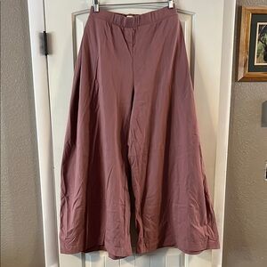 NWOT Free People Beach Wide Leg Mauve Pants *SMALL FLAW*